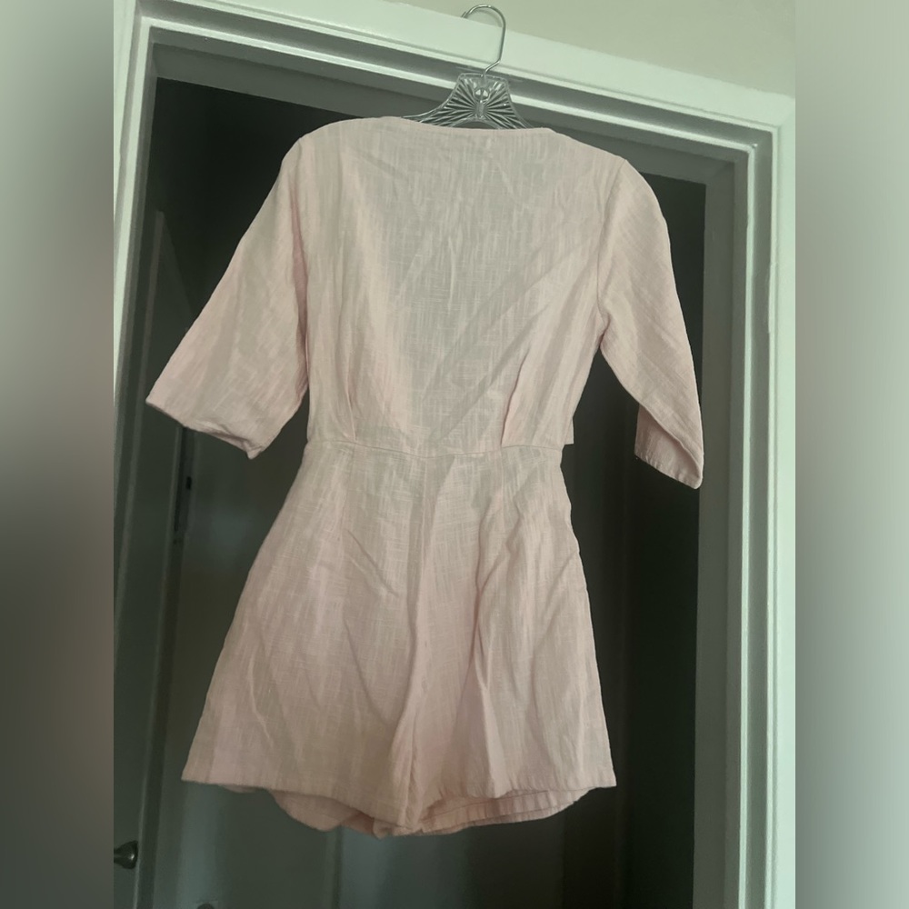 Pink cotton romper - Picture 4 of 5